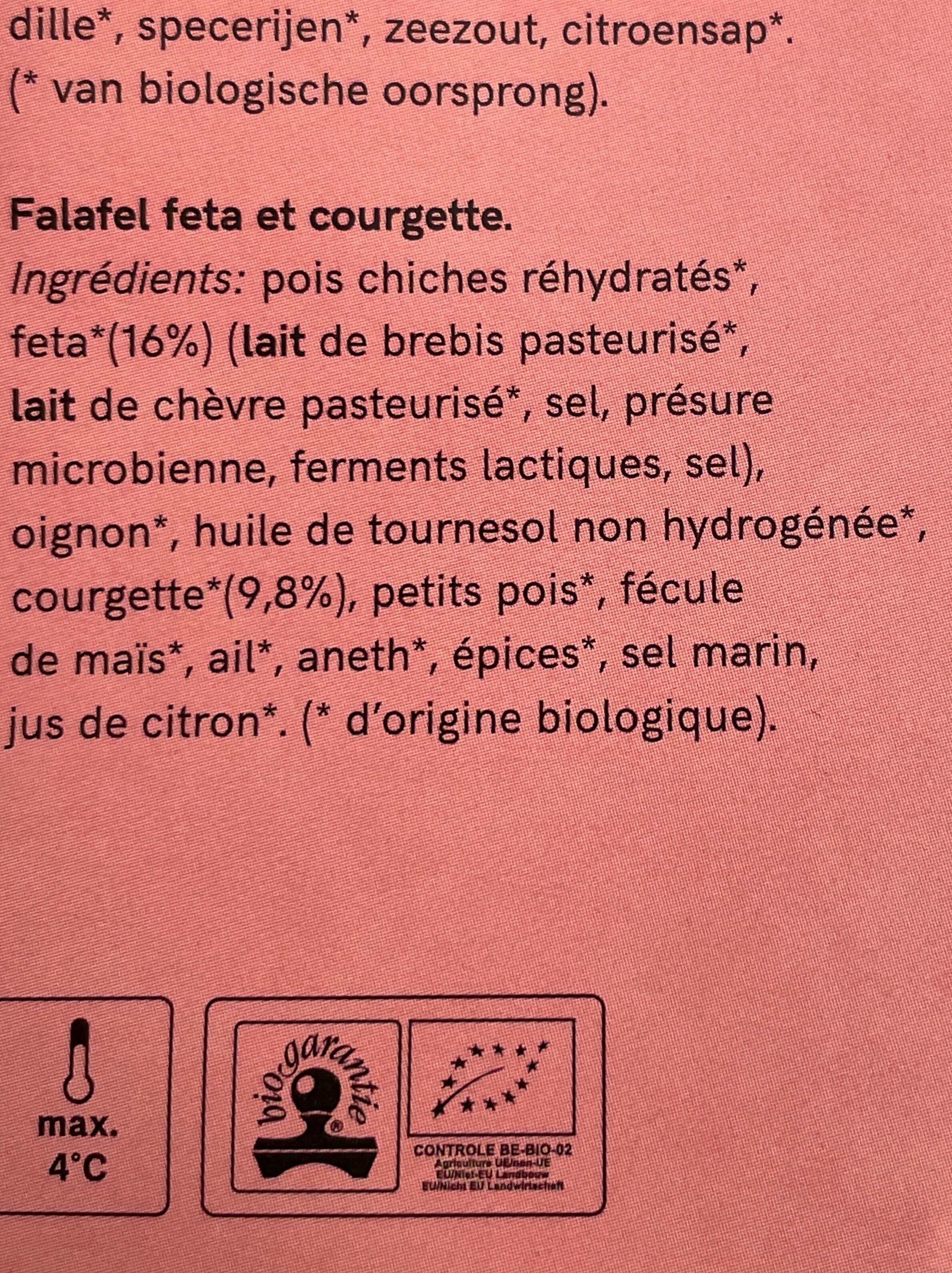 Falafel Greek - Ingrediënten - fr