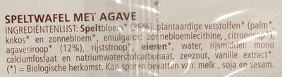 SPELTWAFEL met agave - Ingredients