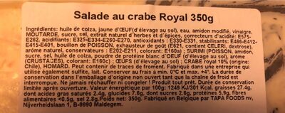 Delicio salade de crabe royal - Ingredients - fr