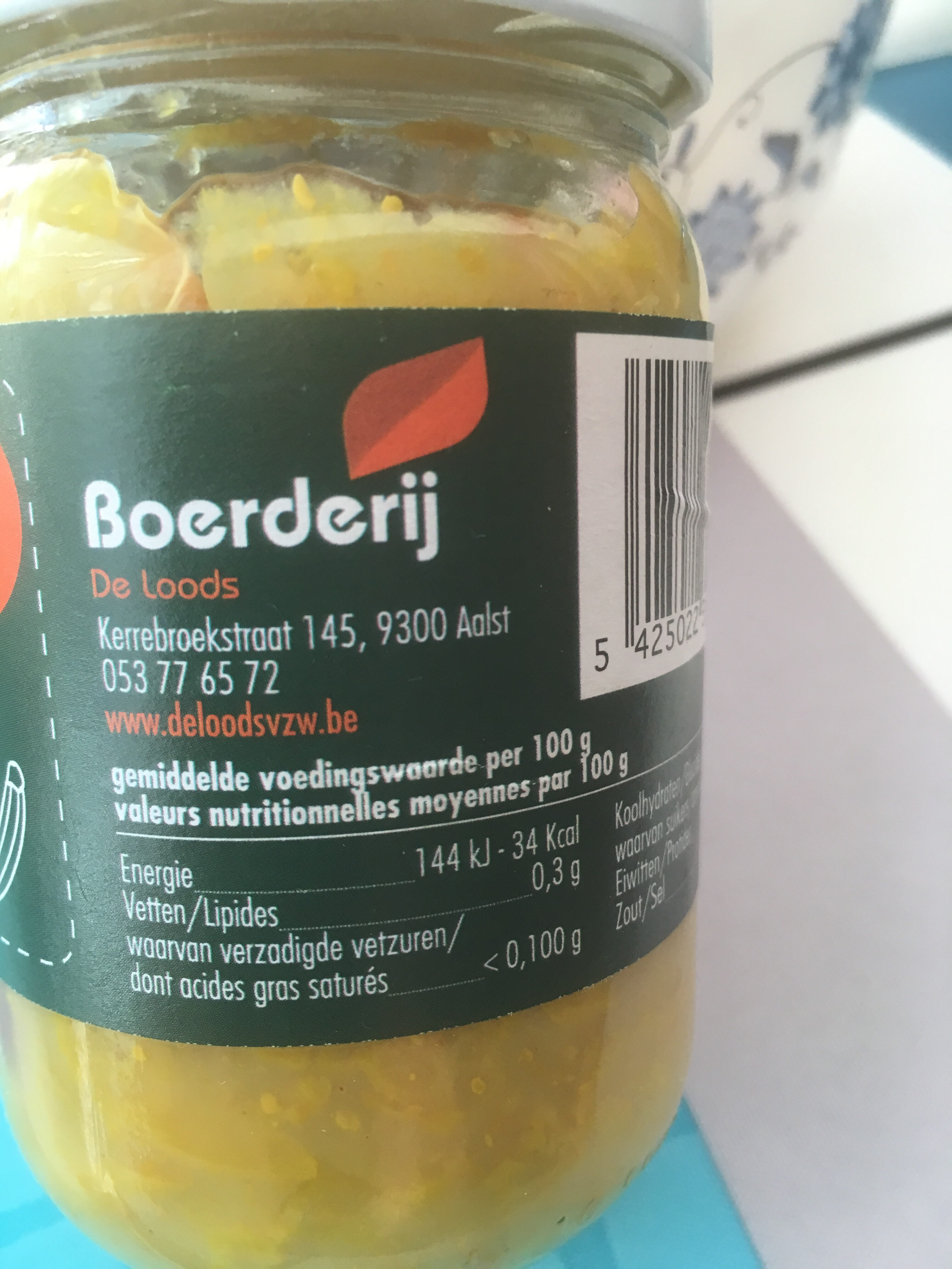 Pickles biologique - Voedingswaarden - fr
