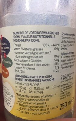 Cubzz chocomelk - Voedingswaarden - fr