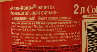 Coca-Cola 2l - Ingredients