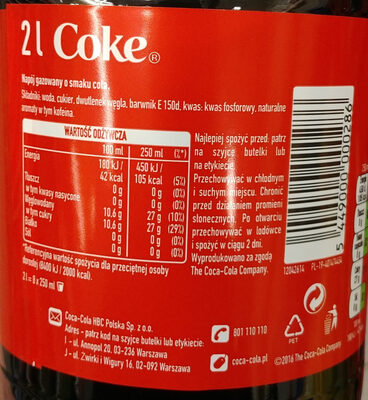 Coca-Cola 2l - Składniki