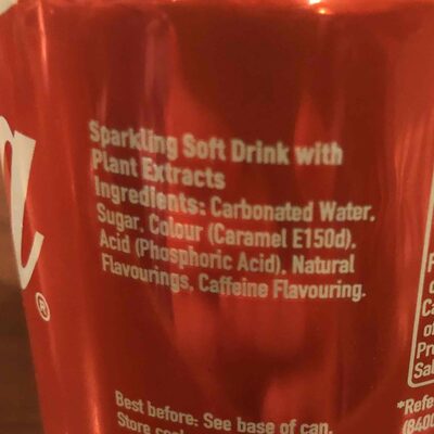 Coca-Cola en canette - Ingredients