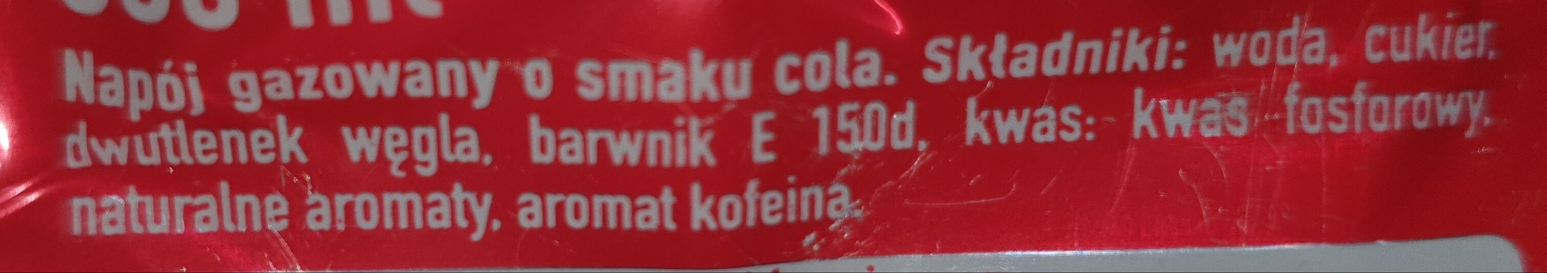 Coca-Cola - napój gazowany o smaku cola - Składniki