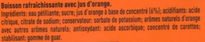 Fanta orange - Ingrediënten - fr