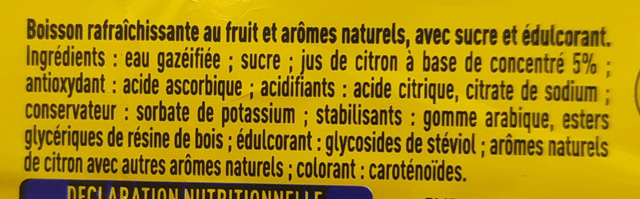 Fanta Citron frappé - Ingrédients