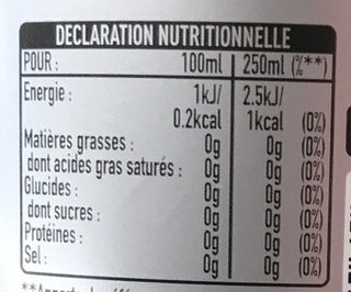 Coca Cola Light - Información nutricional - fr