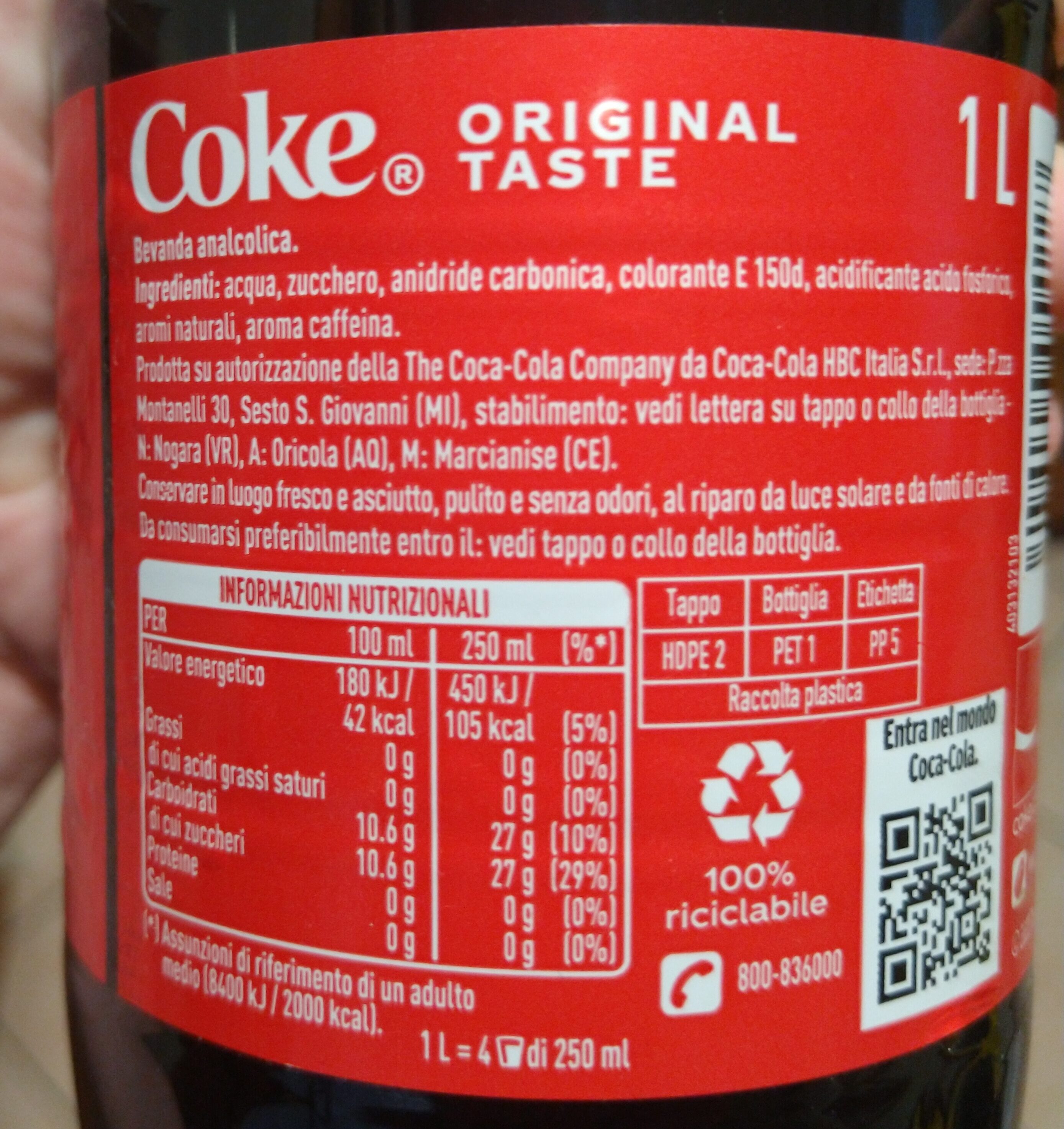 Coca-Cola - Ingredienti