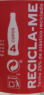 Coca-Cola - Instruções de reciclagem e/ou informações sobre embalagem