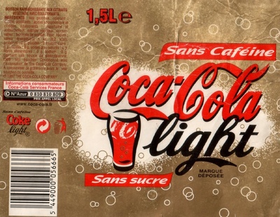 Coca-Cola Light - sans caféine, sans sucre - Produit