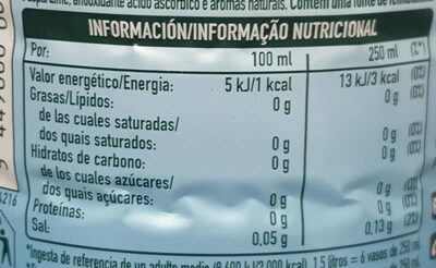 Nestea sin azucar - Informació nutricional