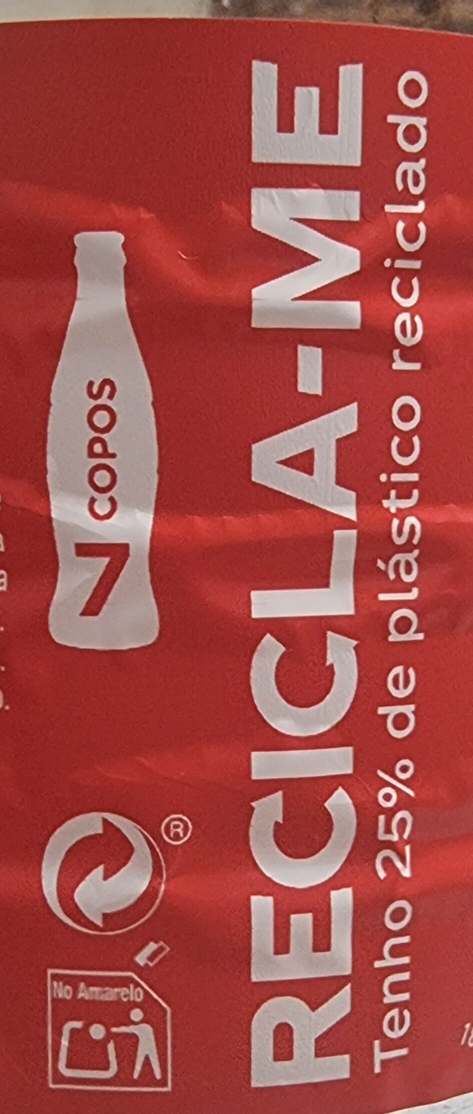Coca Cola - Instruções de reciclagem e/ou informações sobre embalagem