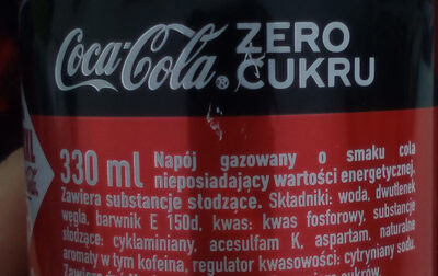 Coca Cola Zero - Składniki