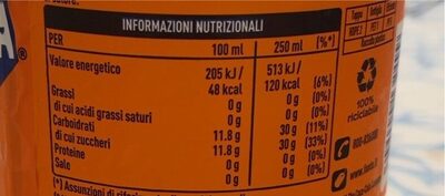 Orange - Tableau nutritionnel - hu