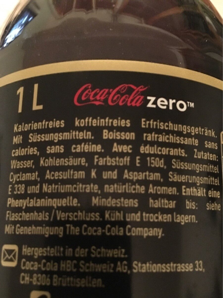 Coca - Cola Zero Koffeinfrei - Ingrediënten - fr