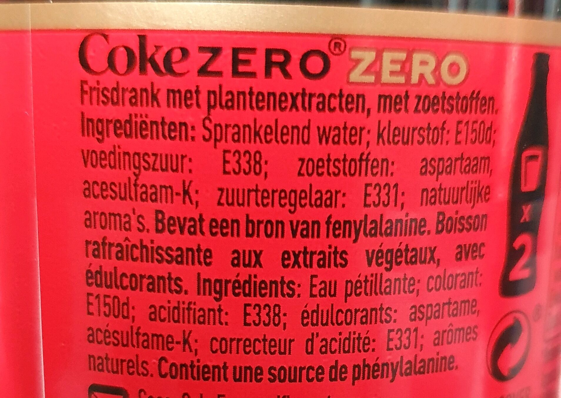 Coca-Cola Zero Zero - Ingrédients