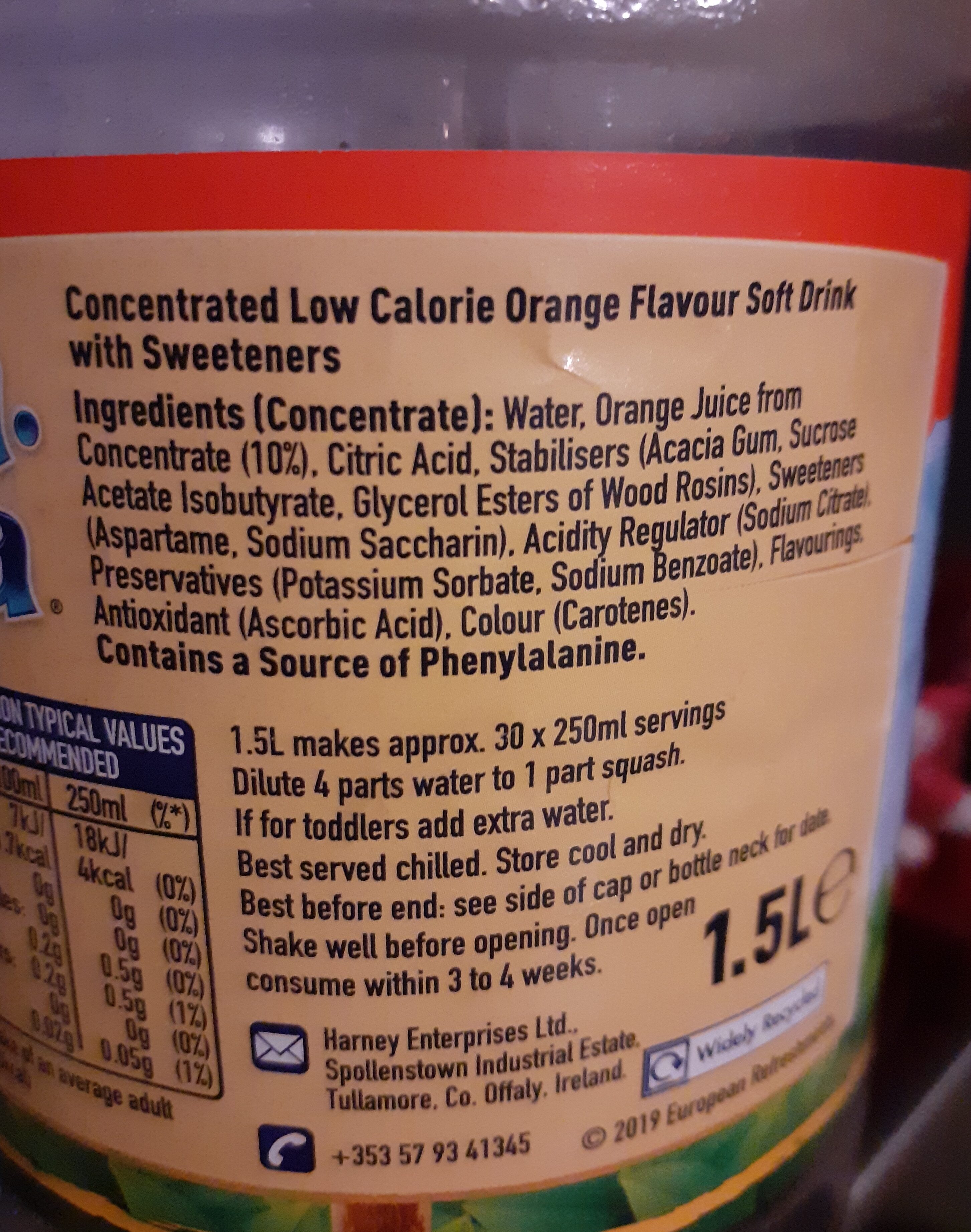 Orange - Ingredients