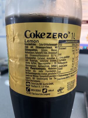 Coca-cola al limone zero zuccheri - Ingrédients