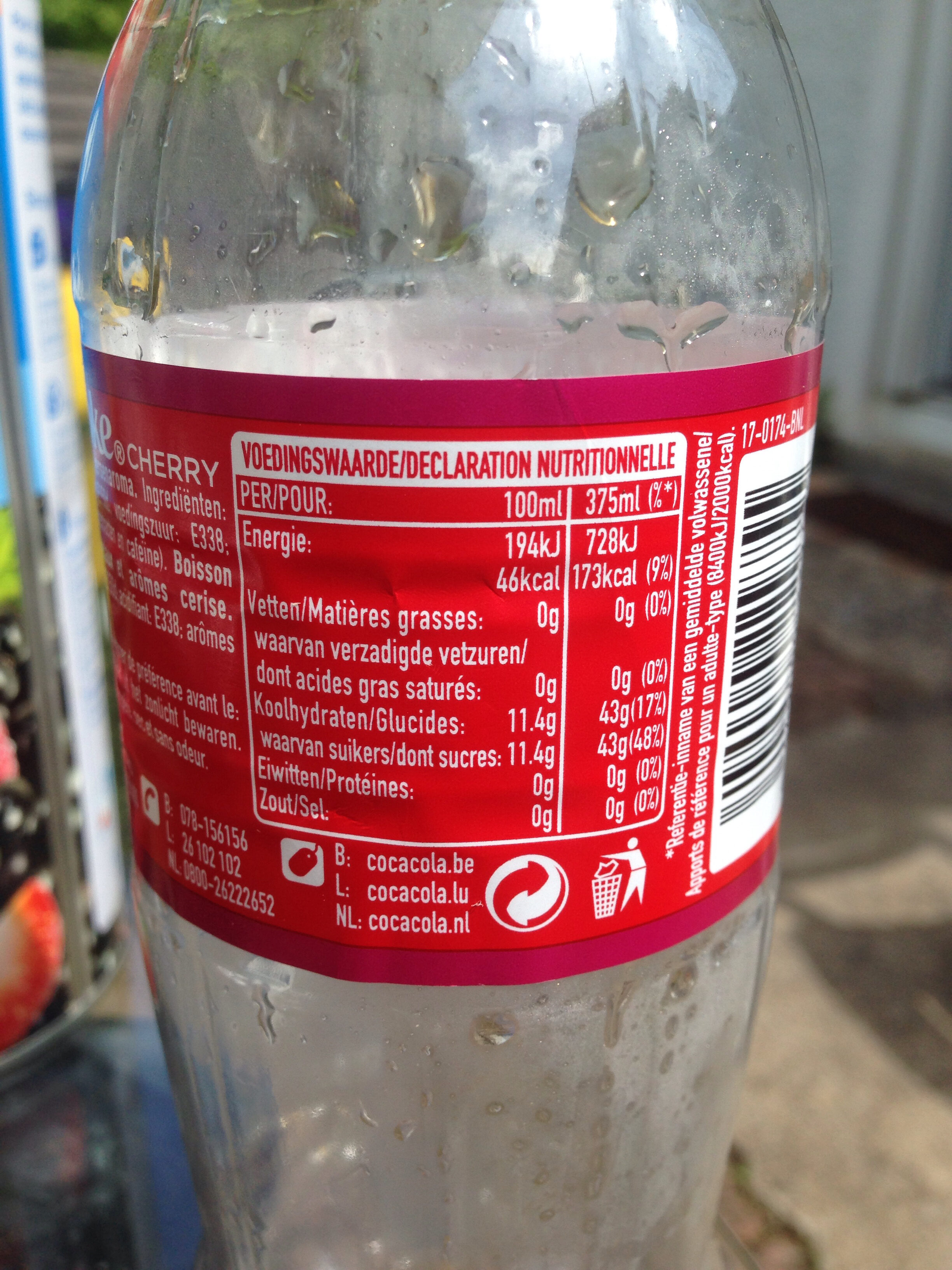 Coca-cola cherry - Nutrition facts - fr