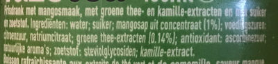 FuzeTea thé vert mangue & camomille - Ingrediënten