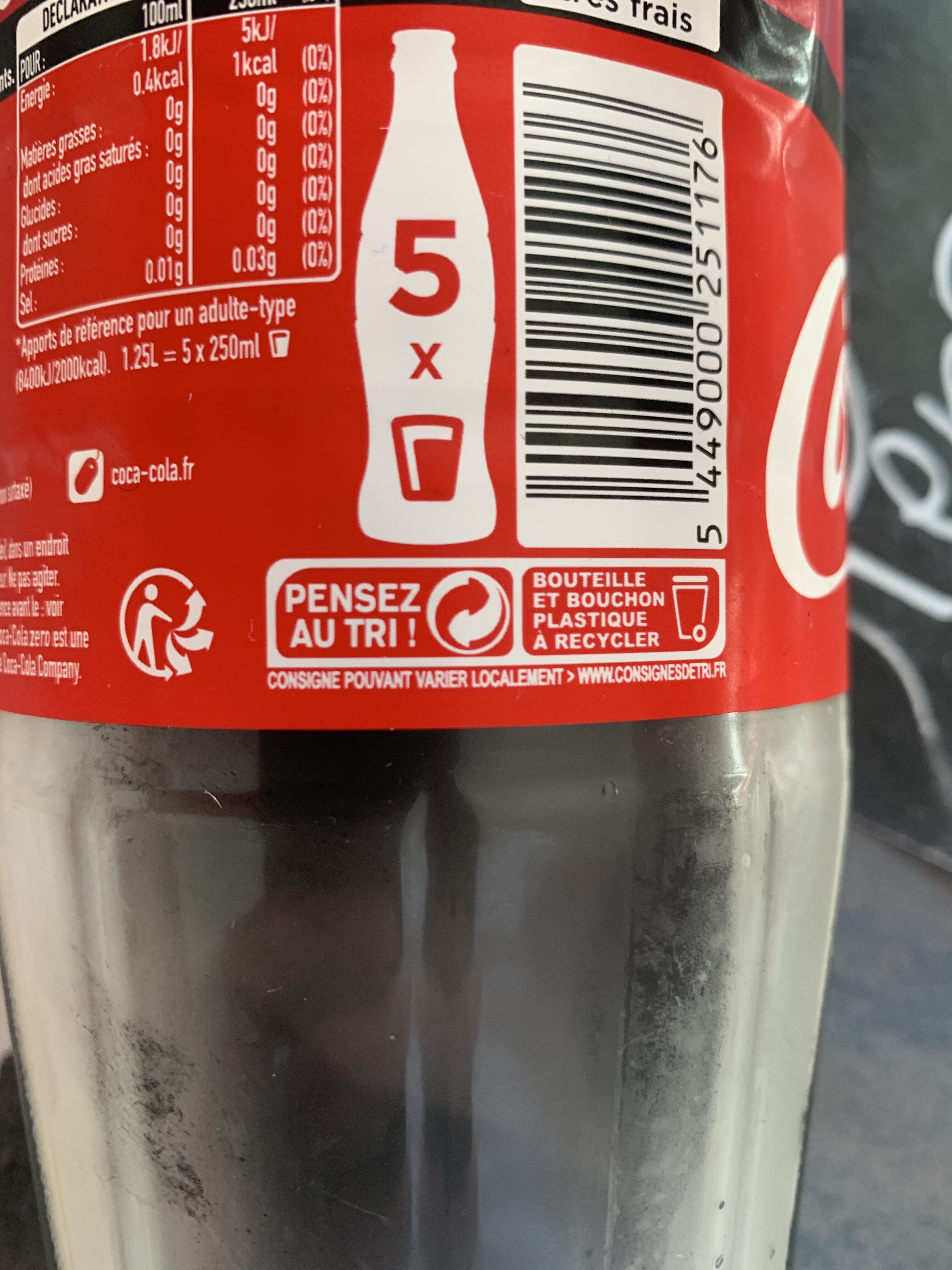 Coca-Cola Saveur Framboise Zéro Sucres - Recycling instructions and/or packaging information - fr