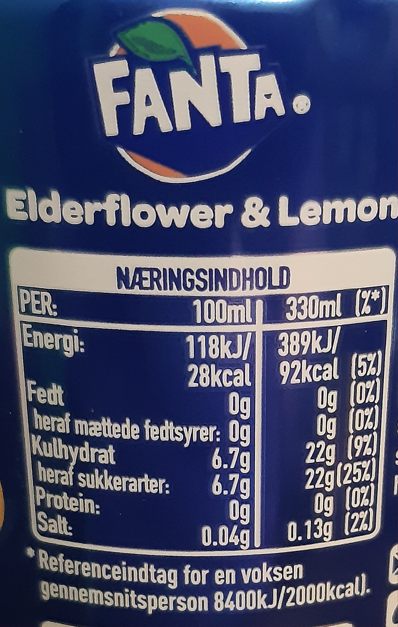 Elderflower & Lemon - Ernæringsfakta