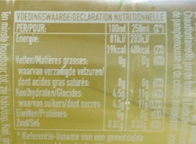 Bio lemonade - Orange - Voedingswaarden - fr