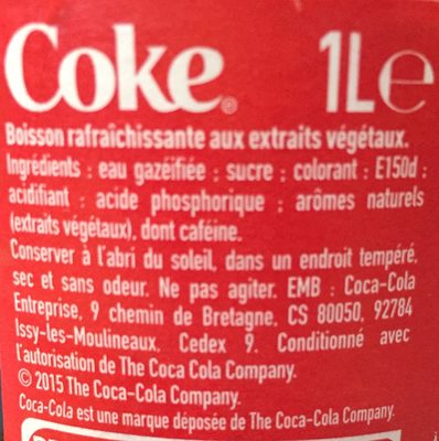 Coca-Cola - Ingrédients