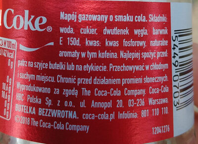 Coca Cola Glass - coke - Składniki