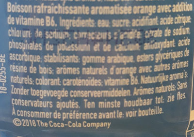 Aquarius orange - Ingredients