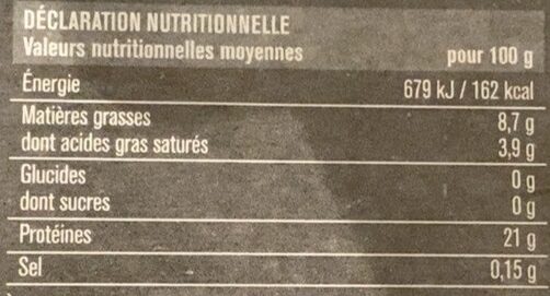 1 Entrecôte - Nutrition facts - fr