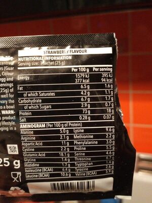 Protein Strawberry - Nutrition facts - es