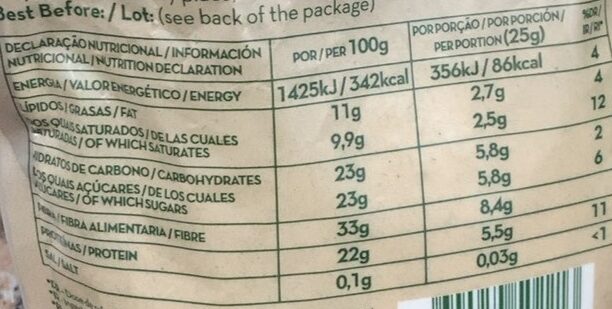 Farinha de Coco 500g - Nutrition facts - pt