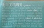 Fiambre Peito de Frango - Ingredienser - pt