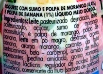 Iogurte morango banana - Ingredientes