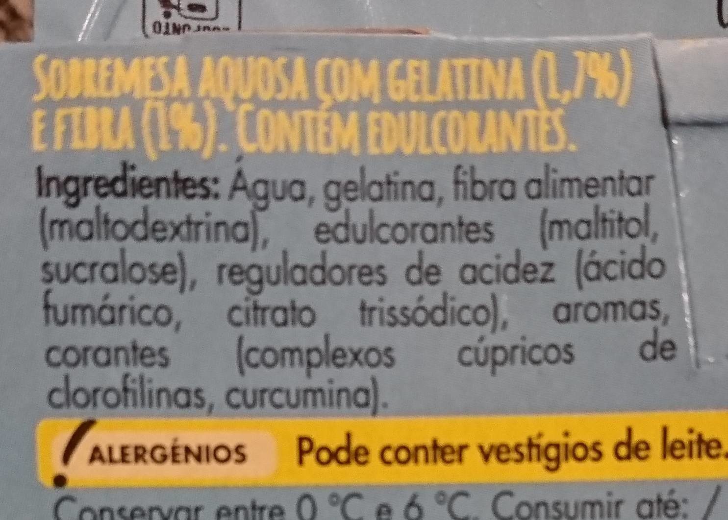 Gelatina light limao - Ingrédients