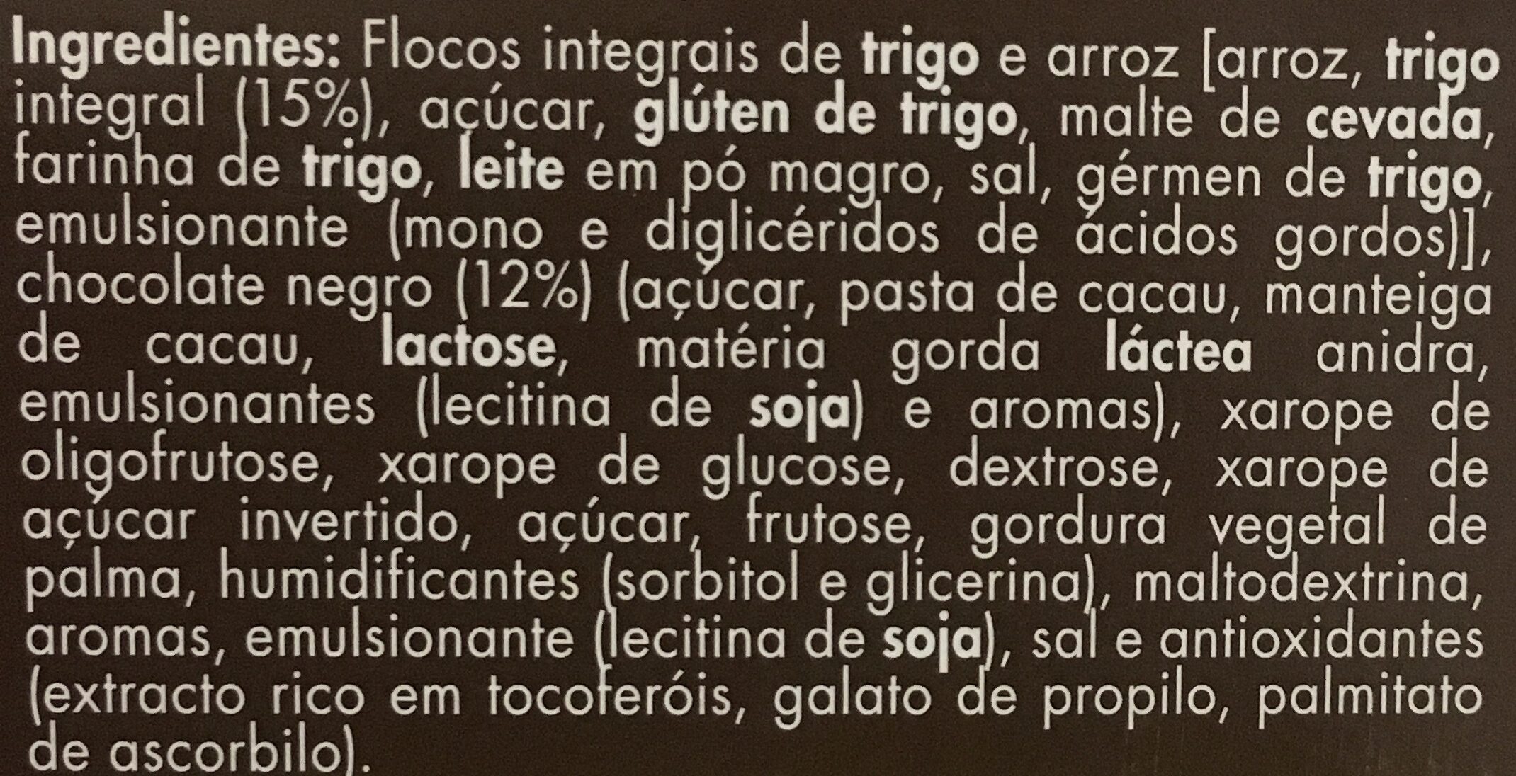 Barras Linha Chocolate Negro - Ingredients - pt