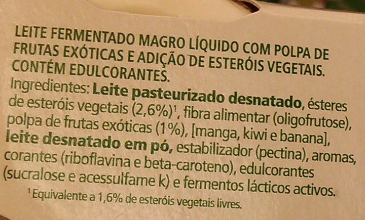 Danacol® Frutos Exóticos - Ingredients - pt