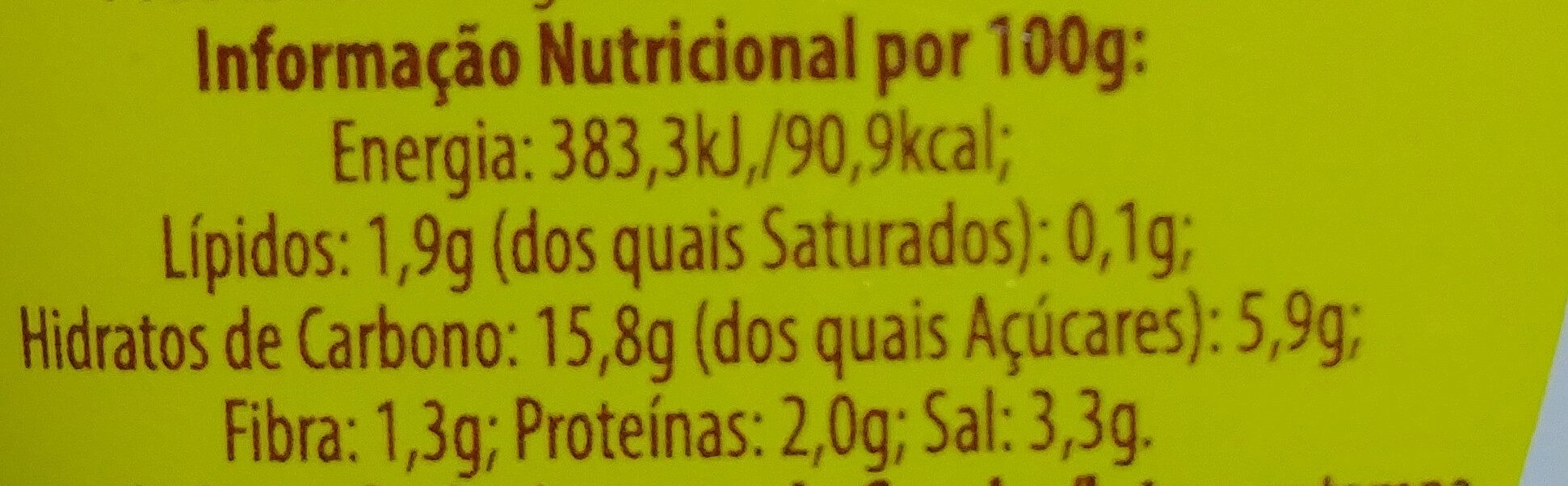 Mostarda Savora TD - Nutrition facts