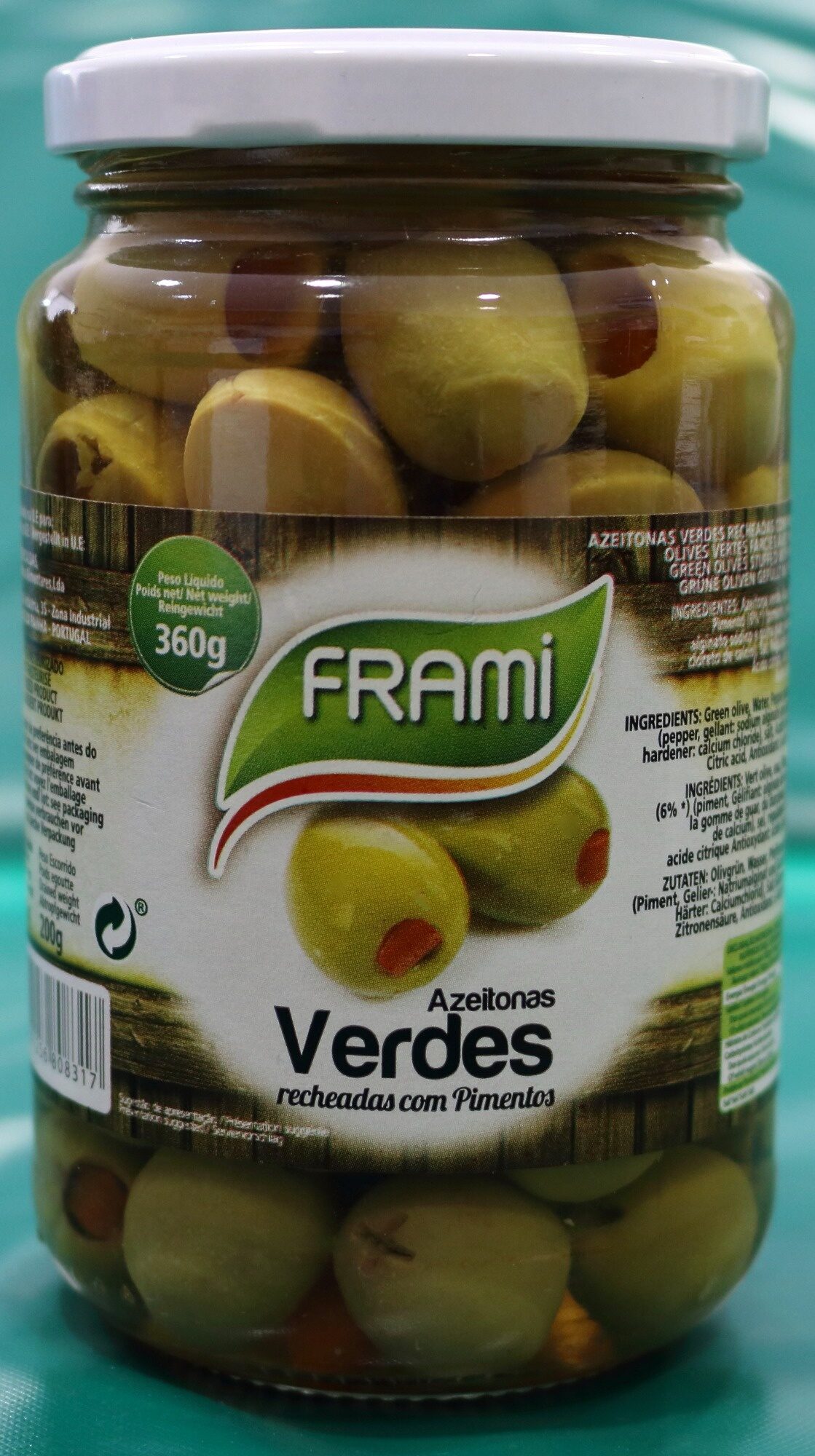 Olives vertes farcies au poivre - Frami, - Produit