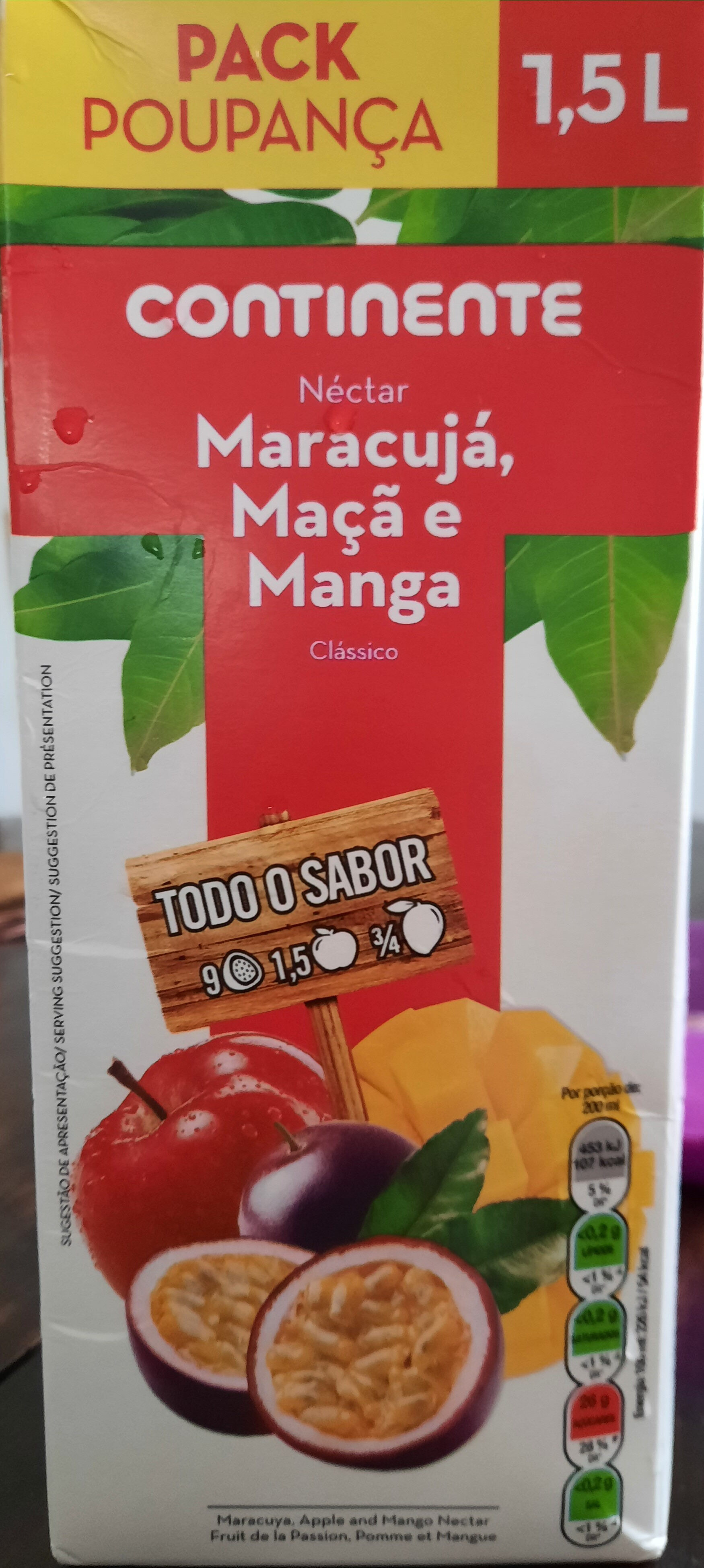 Néctar Maracujá, Maçã e Manga Clássico - Produto