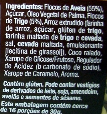 Multi Cereais Crocante - Ingredientes