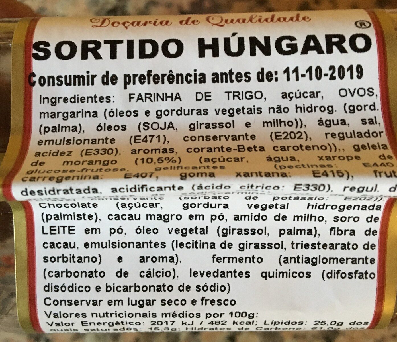 Hungaro - Nutrition facts - fr