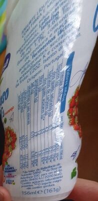 iogurte Cremoso Zero morango - Tableau nutritionnel - pt