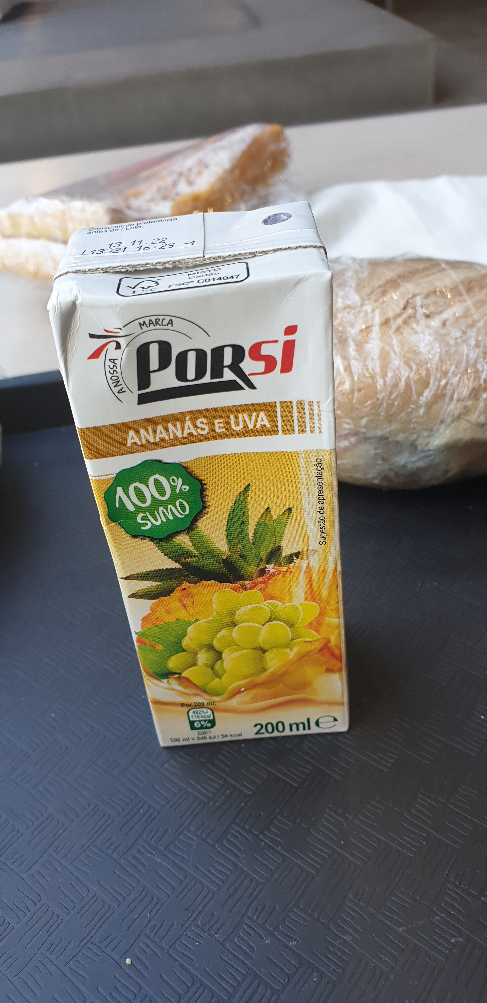 Sumo Ananás e Uva - Produto