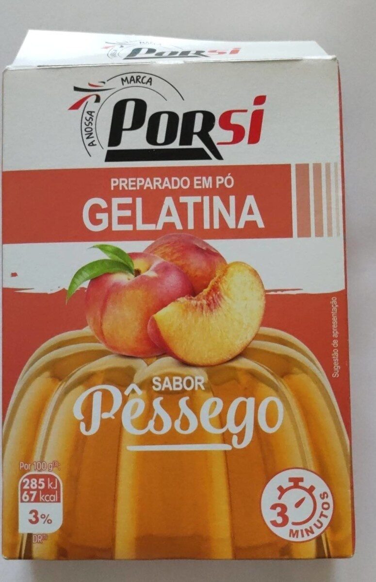 Preparado em Pó Gelatina Sabor Pêssego - Produto