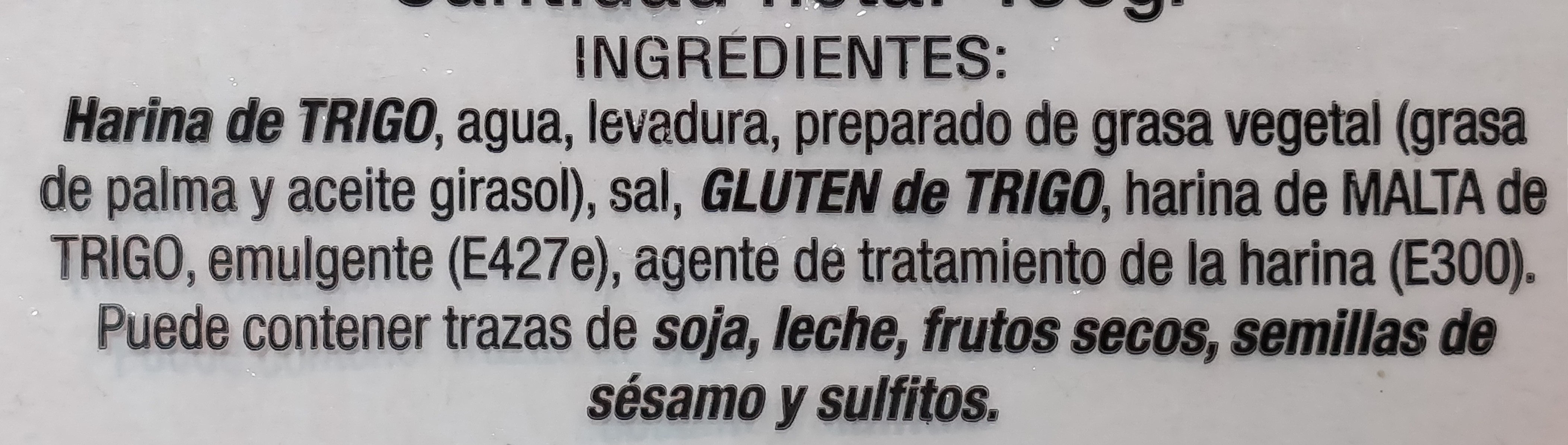 11 panecillos - Ingredients - es