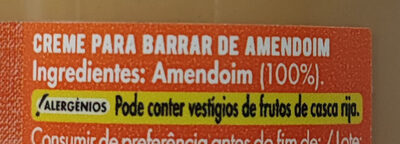 Manteiga 100% Amendoim - Ingredientes - pt