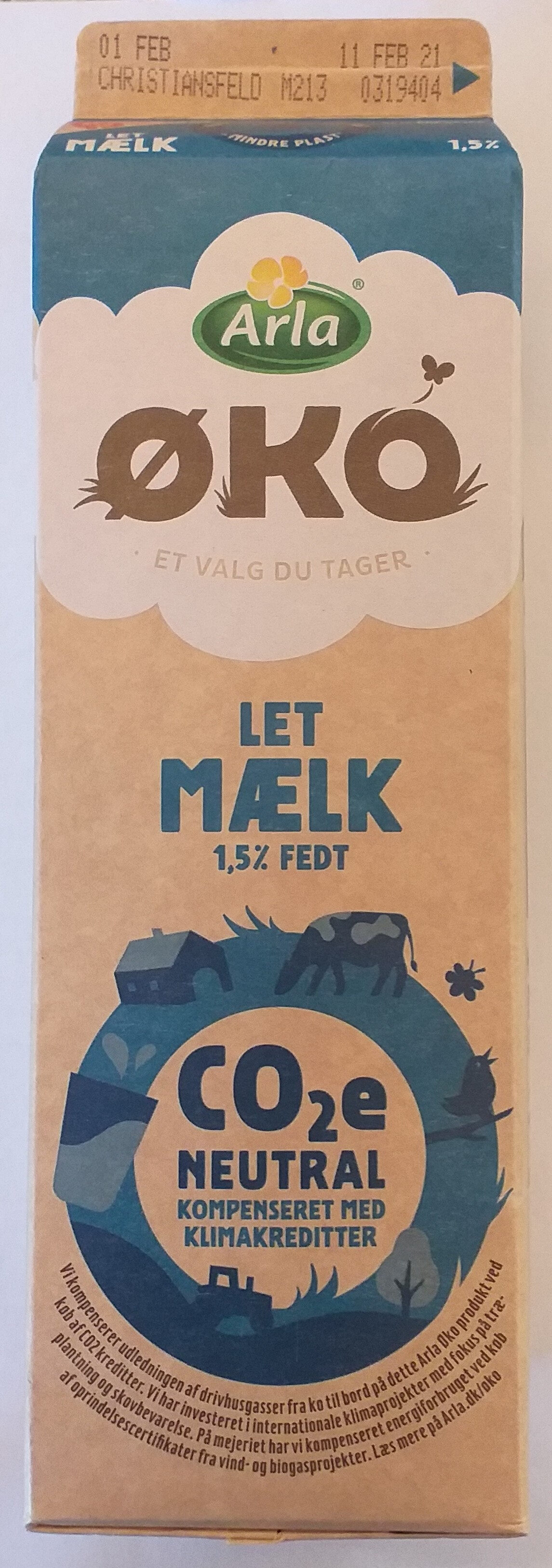 Øko Let Mælk 1,5% Fedt - Produkt